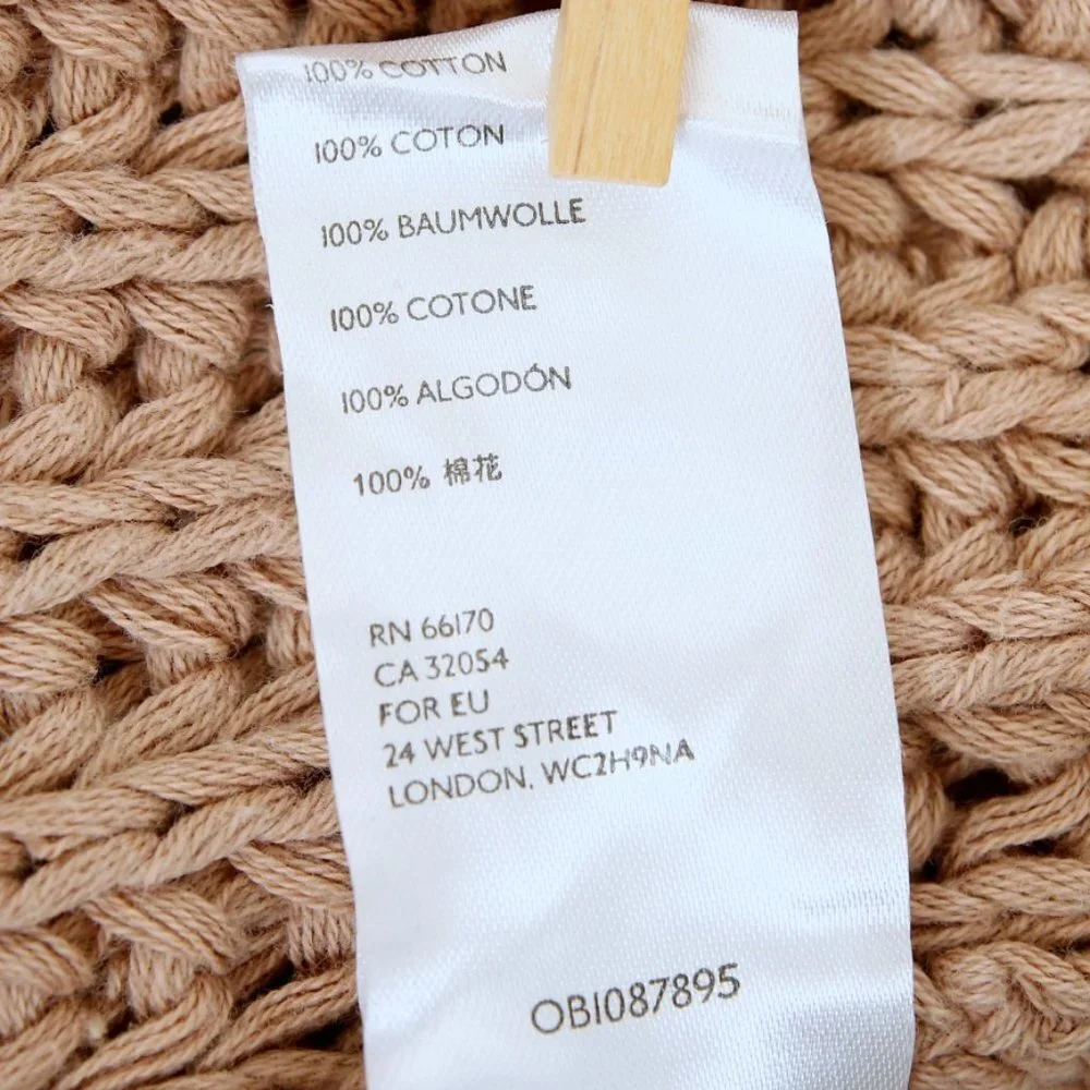Free People Sweetheart Mock Neck Dolman Sleeve‎ Knit Sweater Tan Women Size SP